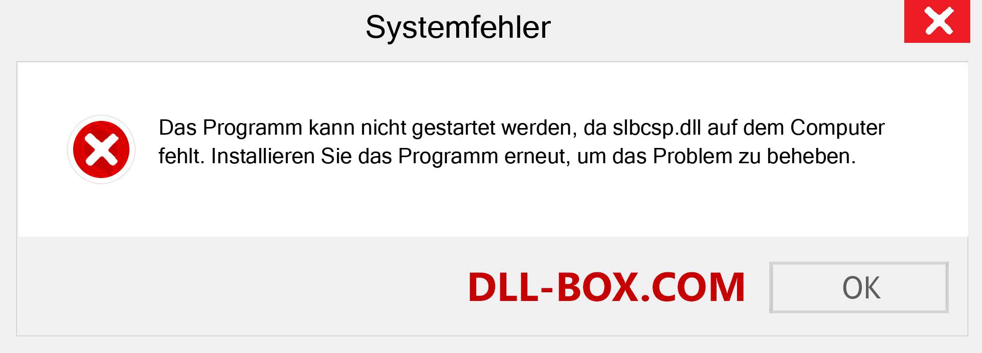 slbcsp.dll-Datei fehlt?. Download für Windows 7, 8, 10 - Fix slbcsp dll Missing Error unter Windows, Fotos, Bildern