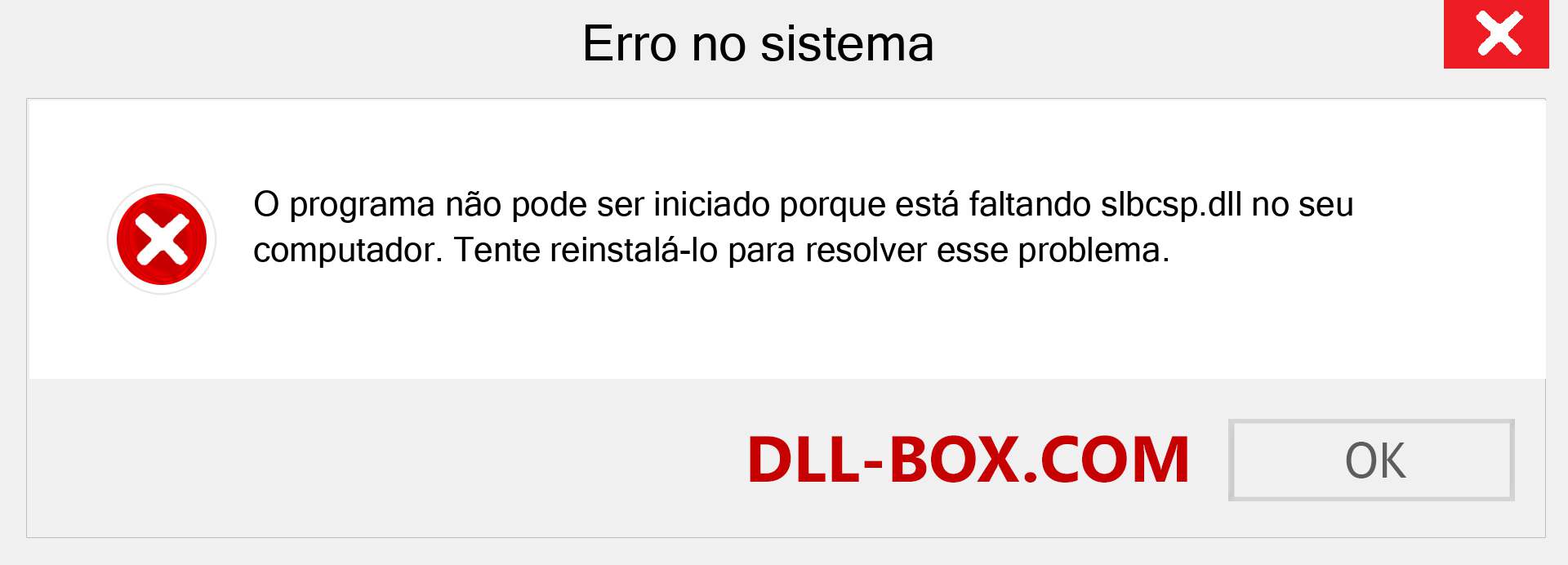 Arquivo slbcsp.dll ausente ?. Download para Windows 7, 8, 10 - Correção de erro ausente slbcsp dll no Windows, fotos, imagens